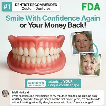 🌎Ends Today: 70% OFF! ⏰ Medical Full Denture with Strong Suctiond🦷Obtain American Dental Association (ADA) Certification