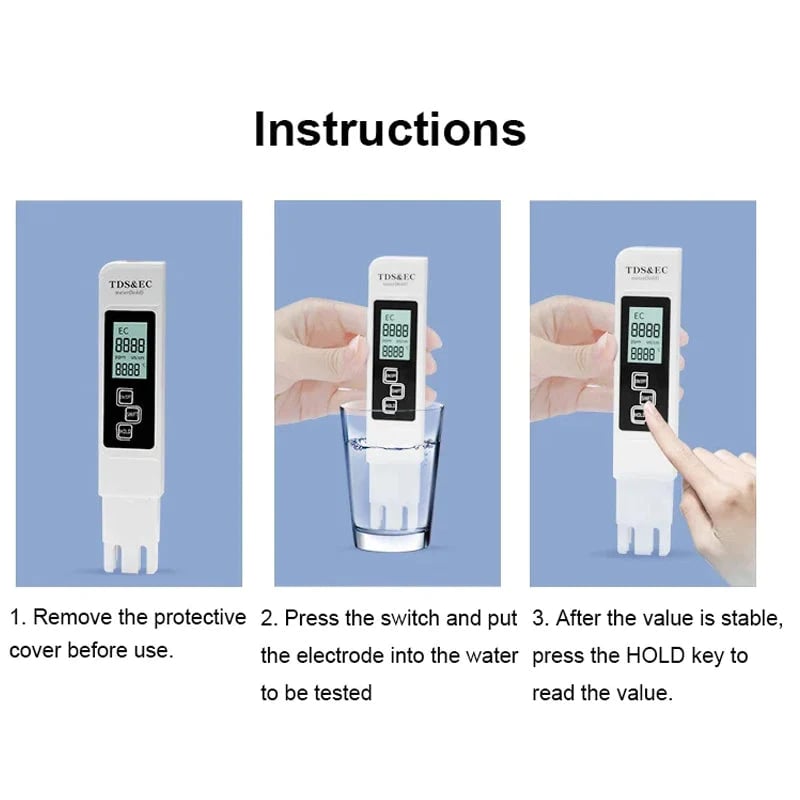 Digital Water Quality Tester - Test water quality and purify water sources