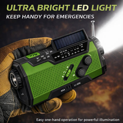 🔋 Solar Hand Crank Emergency Radio - Be Prepared, Not Scared🔥